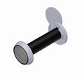 SPIONCINO IN ABS CROMO SATINATO SERIE TONDA Ø16 DIAMANTE 4 LENTI 200° - Ricambi e Accessori di sicurezza CopyMyKey