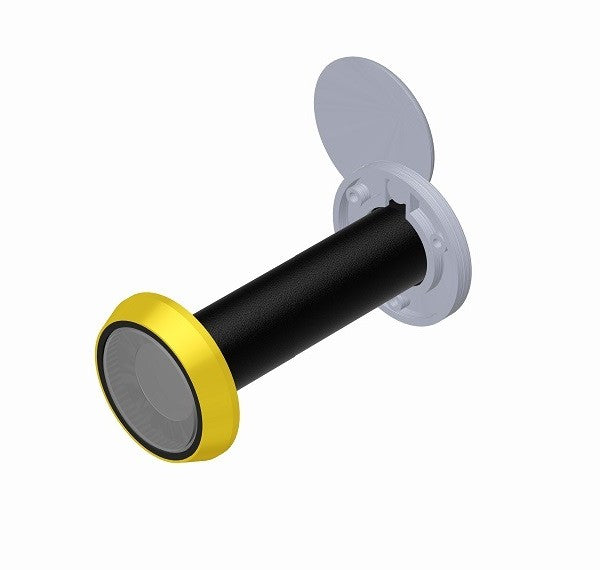 SPIONCINO IN ABS CROMO SATINATO INTERNO – ORO ESTERNO SERIE TONDA Ø16 DIAMANTE 4 LENTI 200° - Ricambi e Accessori di sicurezza CopyMyKey