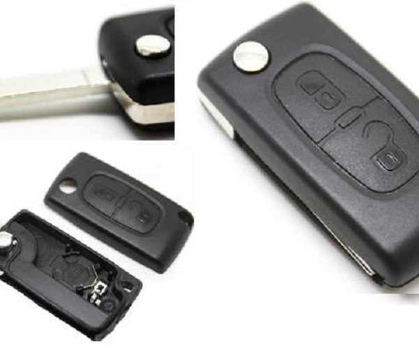 COVER CHIAVE SCATTO PEUGEOT 2 PULSANTI - Ricambio compatibile per telecomando senza elettronica