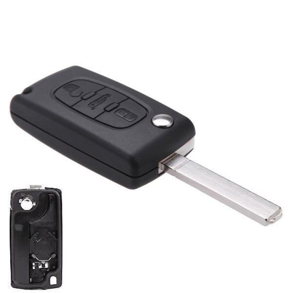 COVER CHIAVE SCATTO PEUGEOT 3 PULSANTI - Ricambio compatibile per telecomando senza elettronica