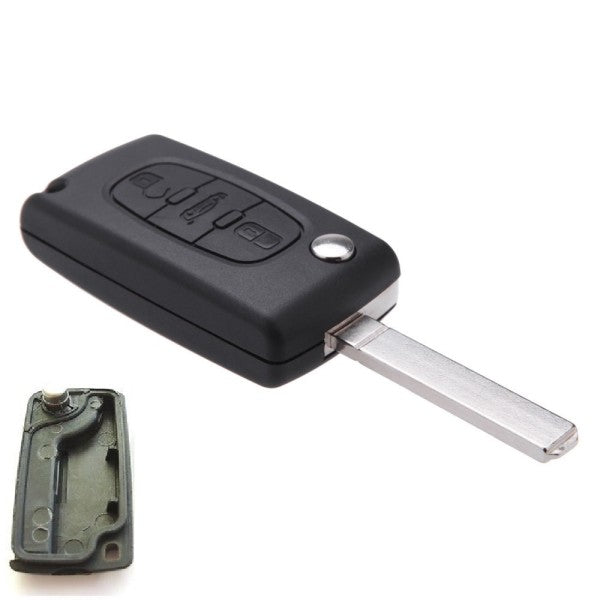 COVER CHIAVE SCATTO PEUGEOT 3 PULSANTI - Ricambio compatibile per telecomando senza elettronica