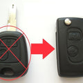 COVER CHIAVE SCATTO PEUGEOT 2 PULSANTI - Ricambio compatibile per telecomando senza elettronica