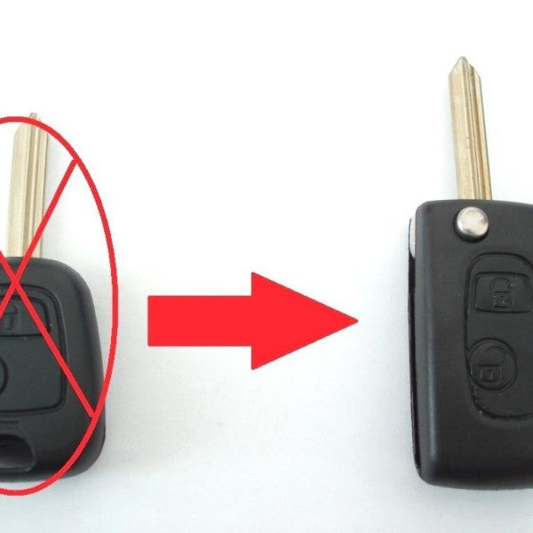 COVER CHIAVE SCATTO CITROEN 2 PULSANTI - Ricambio compatibile per telecomando senza elettronica