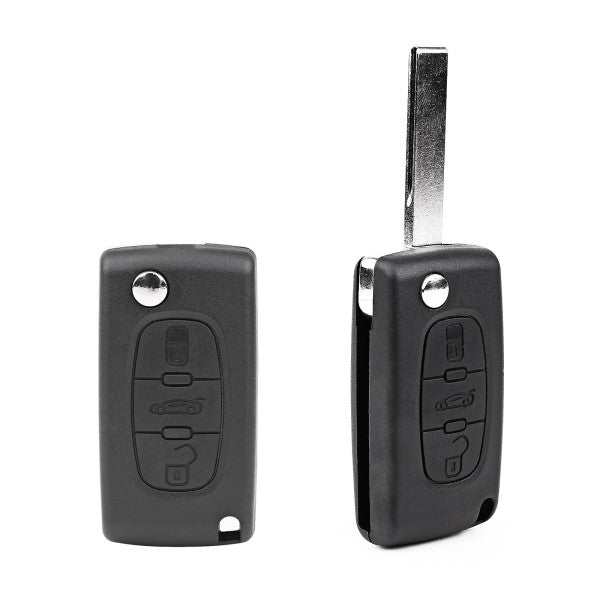 COVER CHIAVE SCATTO PEUGEOT 3 PULSANTI - Ricambio compatibile per telecomando senza elettronica