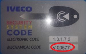 TAGLIO CHIAVE IVECO DA CODICE - Servizio di duplicazione e taglio chiavi di sicurezza online