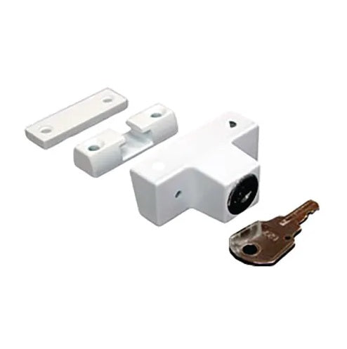 SERRATURA DI SICUREZZA PER FINESTRA, COLORE BIANCO, CON 2 CHIAVI - Ricambi e Accessori di sicurezza CopyMyKey