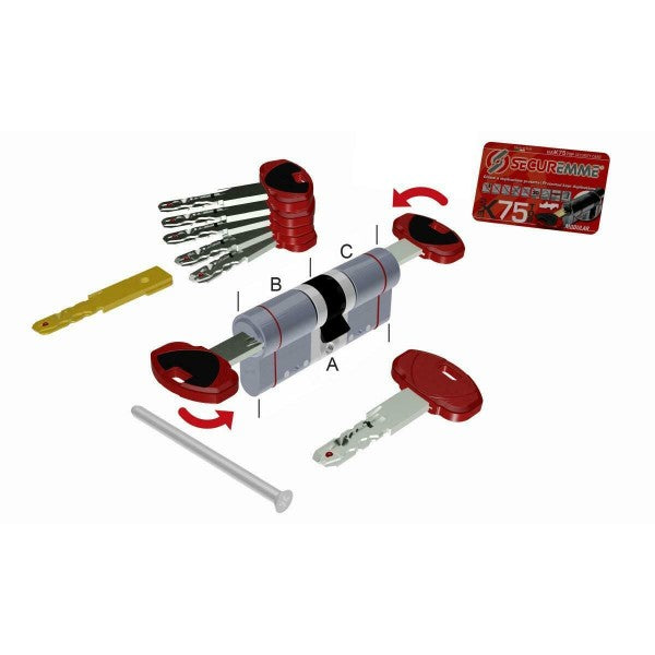 CILINDRO SECUREMME K75 TOP MODULARE FRIZIONATO CHIAVE 41 – CHIAVE 51 MM - Servizio di duplicazione e taglio chiavi di sicurezza online