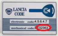 TAGLIO CHIAVE LANCIA DA CODICE - Servizio di duplicazione e taglio chiavi di sicurezza online