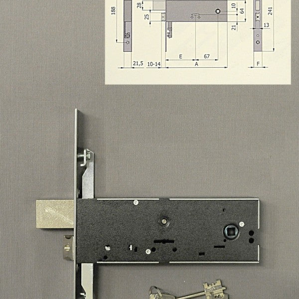 SERRATURA OMEC ART 5970 CON SCROCCO TRIPLICE DOPPIA MAPPA ENTRATA 90MM - Ricambi e Accessori di sicurezza CopyMyKey