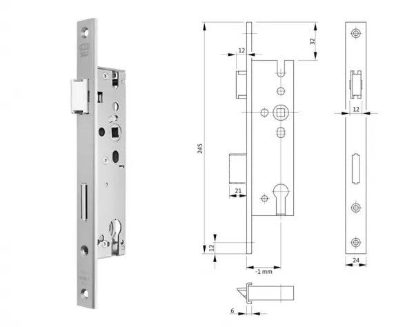 G-U / B 1314 MECCANISMO PER CHIUSURA R/L - Ricambi e Accessori di sicurezza CopyMyKey