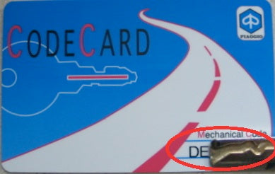 TAGLIO CHIAVE PIAGGIO MP3 DA CODICE - Servizio di duplicazione e taglio chiavi di sicurezza online