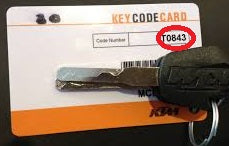 TAGLIO CHIAVE KTM DA CODICE - Servizio di duplicazione e taglio chiavi di sicurezza online