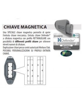 COPIA CHIAVE MAGNETICA MOTTURA DF - Servizio di duplicazione e taglio chiavi di sicurezza online